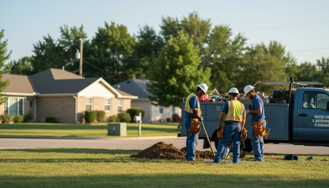 Residential water line and bathroom plumbing service in Islandia, NY
